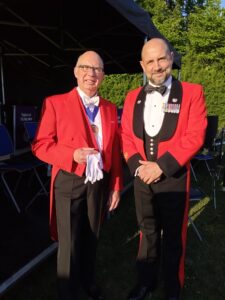 VE80 celebrations with Royal Marine Band Leader
