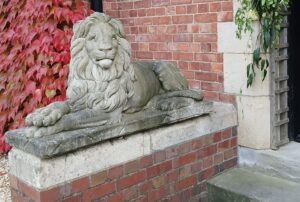 stone lion at plum park manor